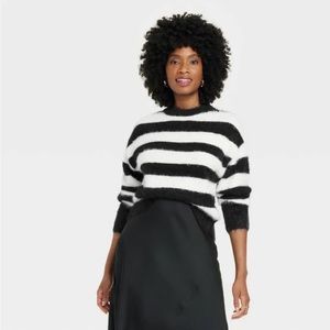 A New Day cozy striped eyelash sweater